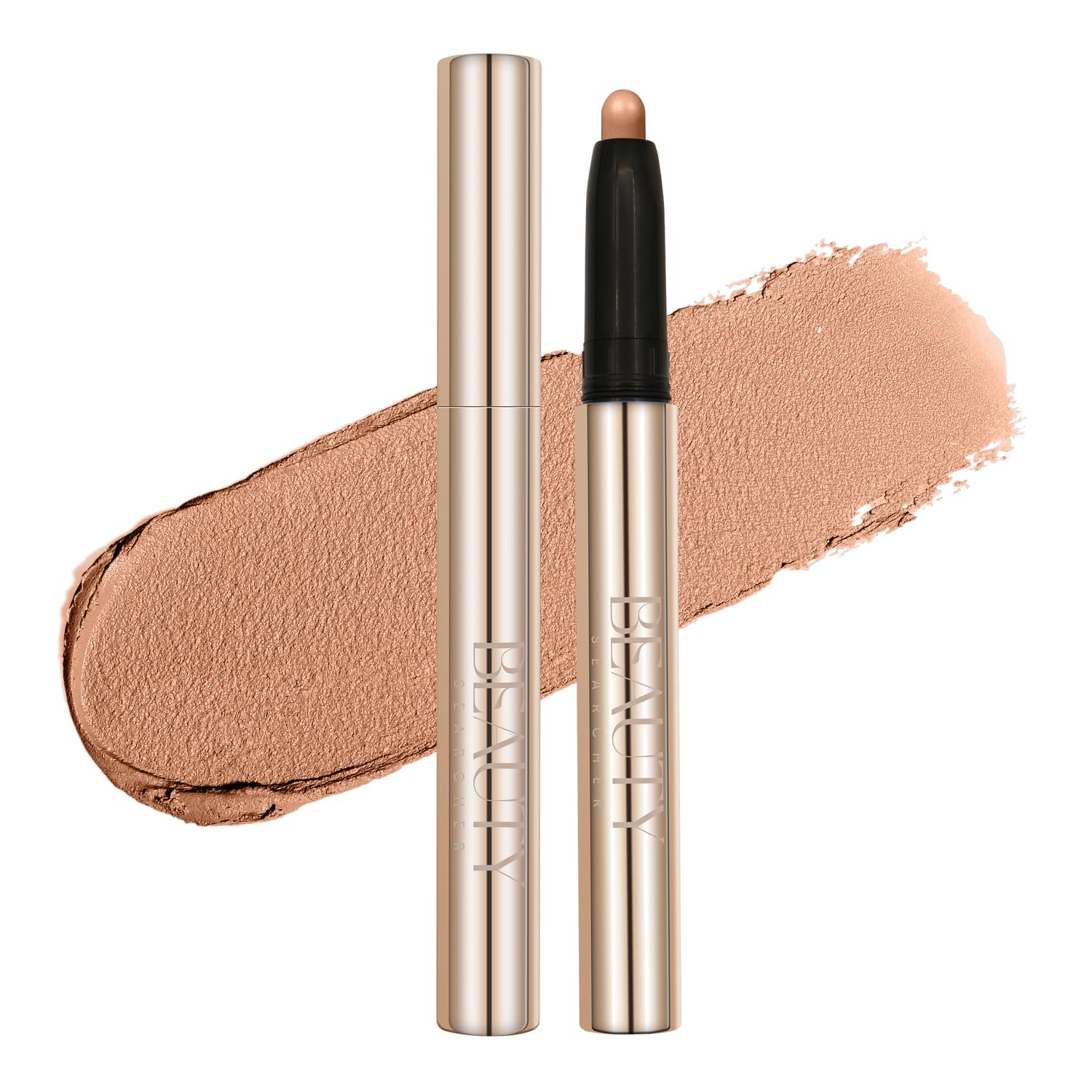 Sombra de Ojos en Barra Brillo Mate Sombra de Ojos en Lápiz Crayón Suave Impermeable Pigmentada Cremosa Sombra de Ojos en Lápiz Iluminador de Ojos Lápiz iluminador (#06 MARRÓN ROJIZO MATE)