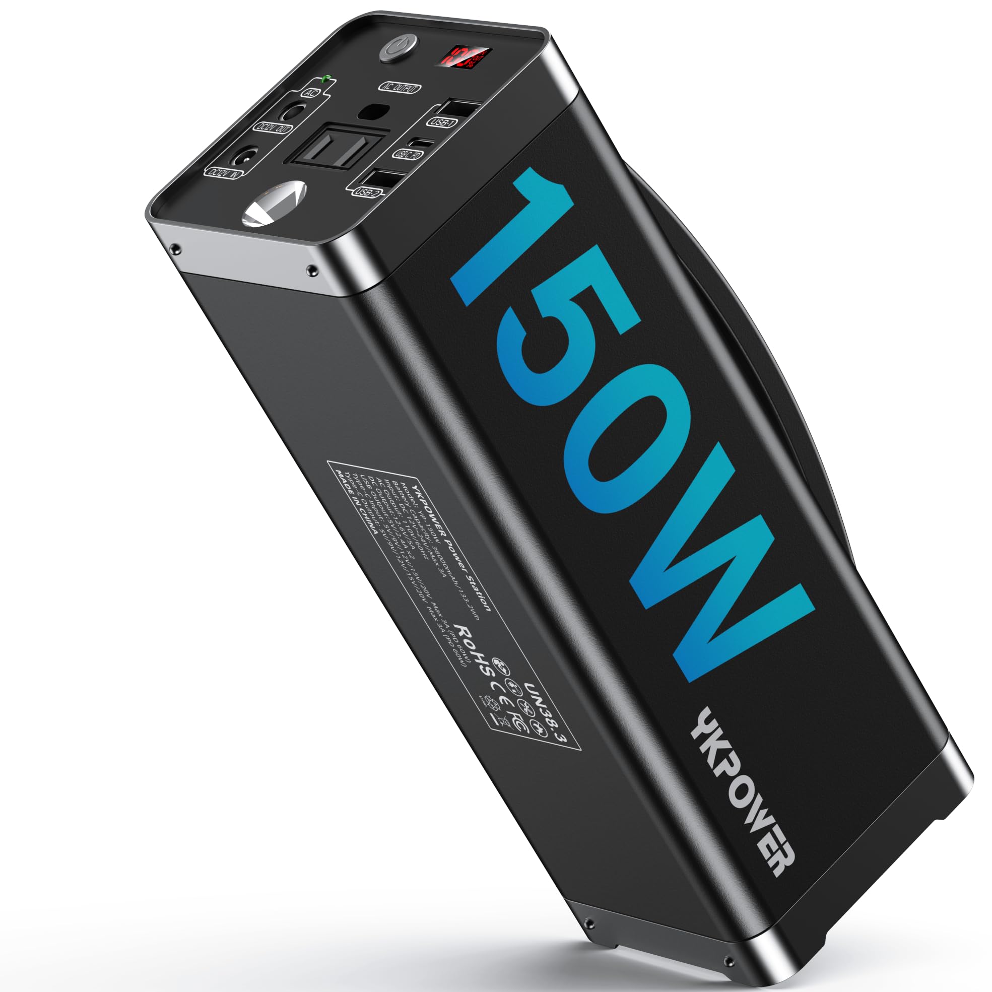 YKPOWER Portable Power Station 150W 133 2 Wh 36000mAh Fast Charging Portable Power Bank with 5 Outputs AC