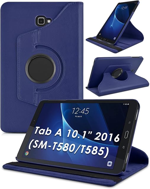 Samsung Galaxy Tab A6 10.1 case, Samsung T580 Case, Galaxy T585 Case, Samsung Tab A 10.1 Rotating Case,Premium PU Leather 360 Degree Rotating Stand Cover for Samsung Galaxy Tab A 10.1 T580 / T585