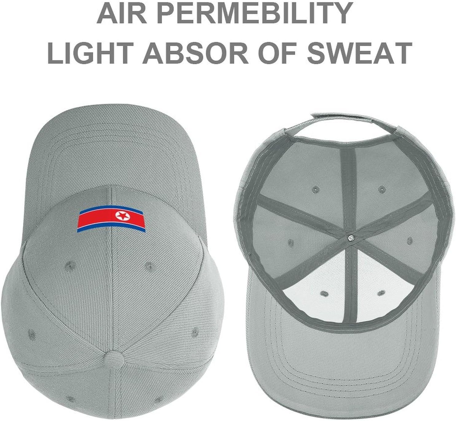 Boys Girls North Korea Flag Baseball Cap, Adjustable Snapback Sun Protection Trucker Hats Outdoor Travel