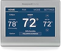 Honeywell Home RTH9585WF Renewed Wi-Fi Smart Color Thermostat - Custom Display, Alexa Compatible, Energy Star Certified