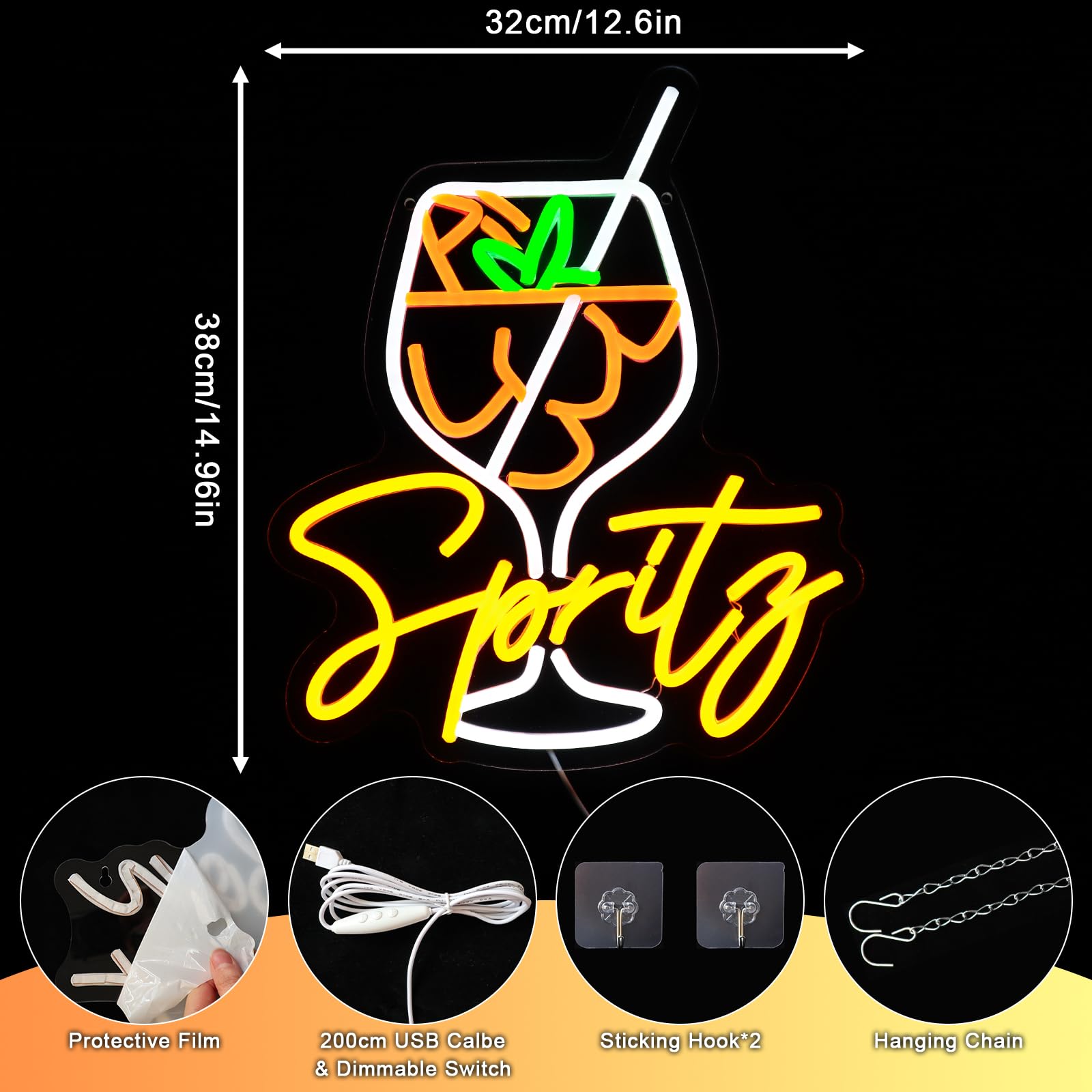 Cocktails Neon Schild Trinken Led Neon Schild Wand Bar Neon Sign Drink Led Schild für Bier Bar Cafe Store Party Getränkeladen Pub Club Dekor Store Business Man Cave Spielzimmer