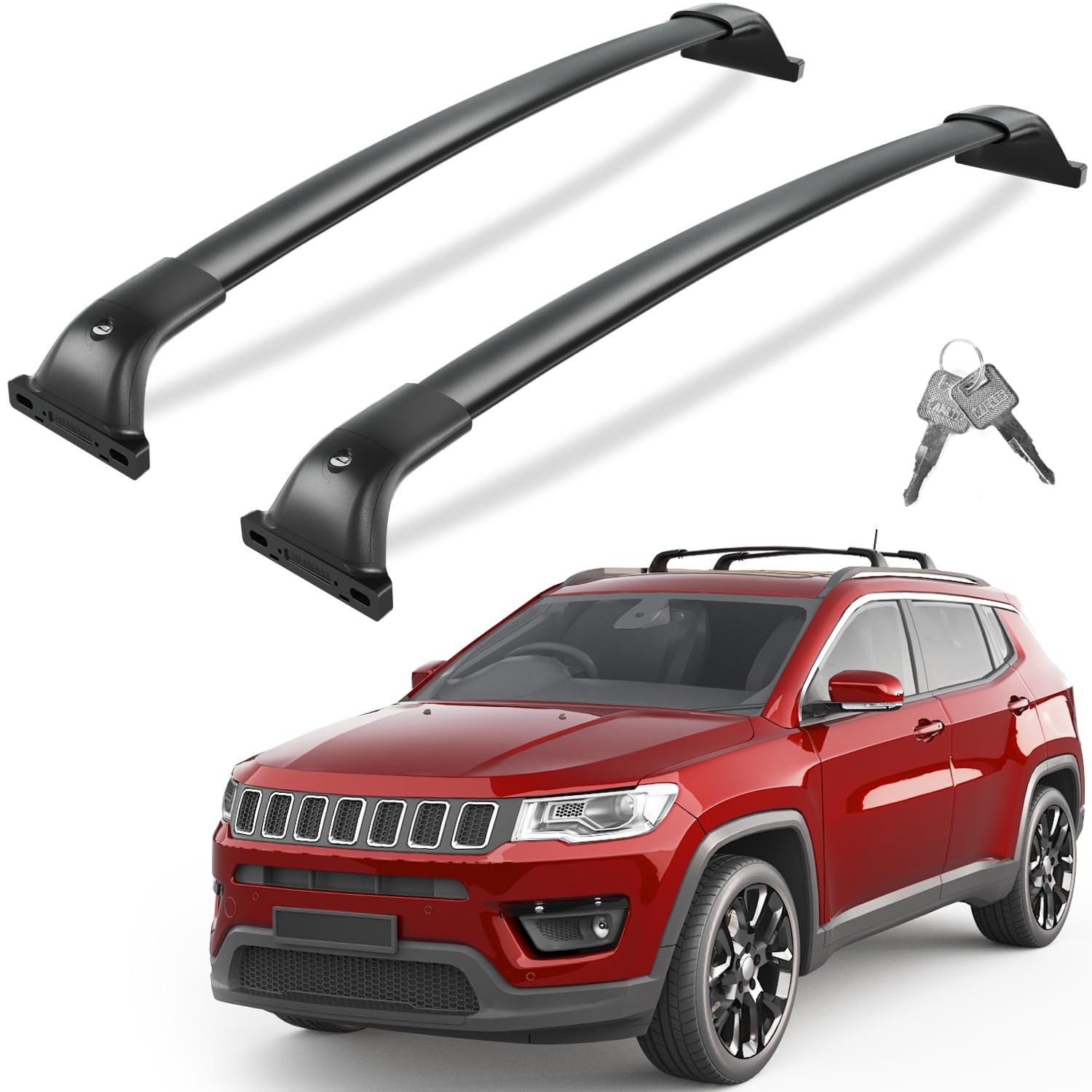 Tuyoung 300lbs Roof Racks Cross Bars for Jeep Compass 2018-2026