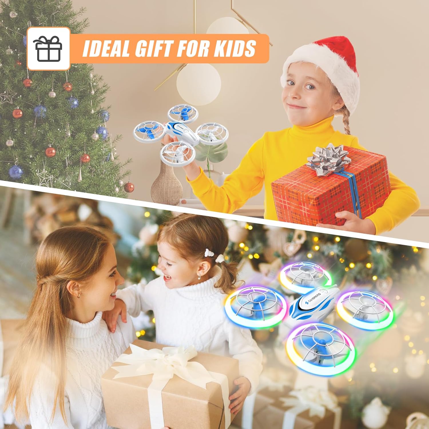 S60 Drone - With LED Lights, 2 Batteries, Altitude Hold and Full Propeller Protect