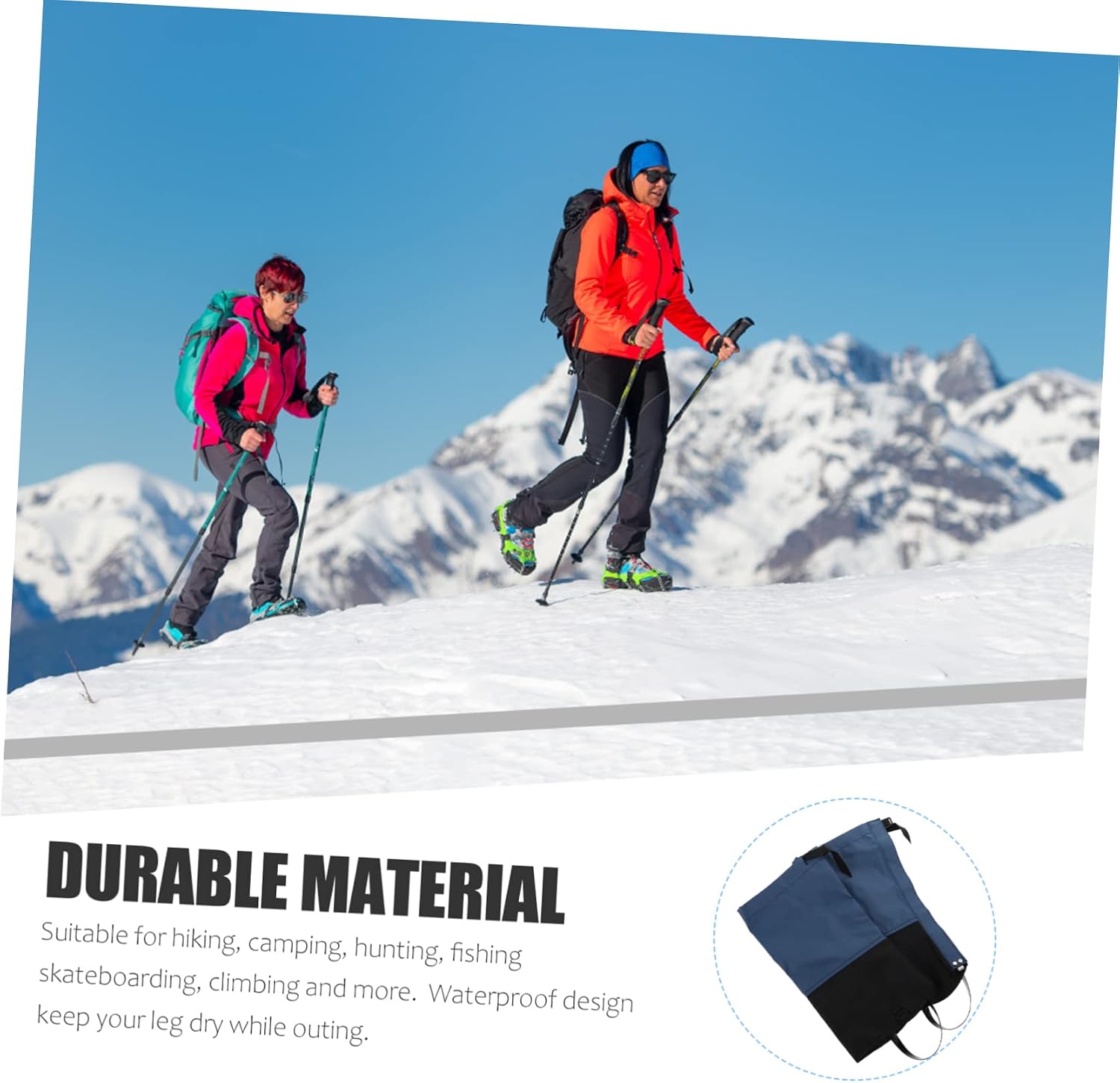 ibasenice Hiking Boots Gaiters for Outdoor Activities Waterproof Anti-Tear Leg Covers Unisex Camping Foot Protection Lightweight and Breathable for Winter Hiking and Outdoor Adventures image 3