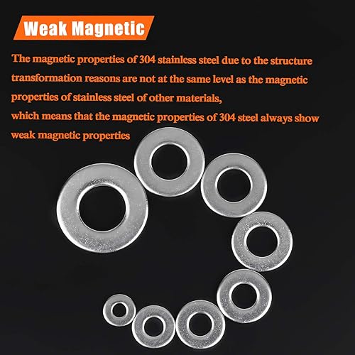 Miniatura 4 de HELIFOUNER 100 arandelas planas de 516 pulgadas, acero inoxidable 304, arandelas de guardabarros, arandelas de metal para tornillos