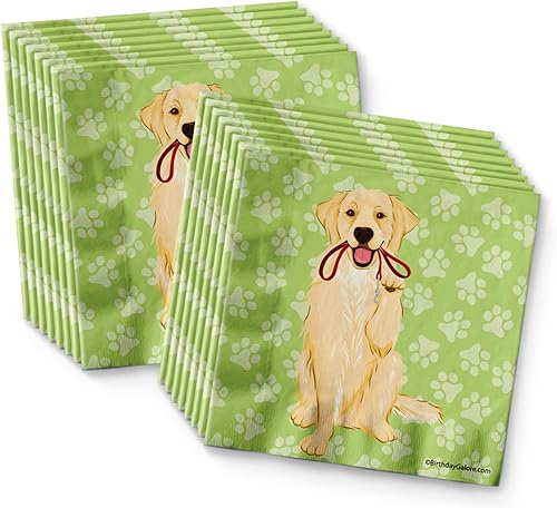 Miniatura 4 de Golden Retriever - Juego de suministros para fiesta de cumpleaños platos servilletas vasos vajilla para 16