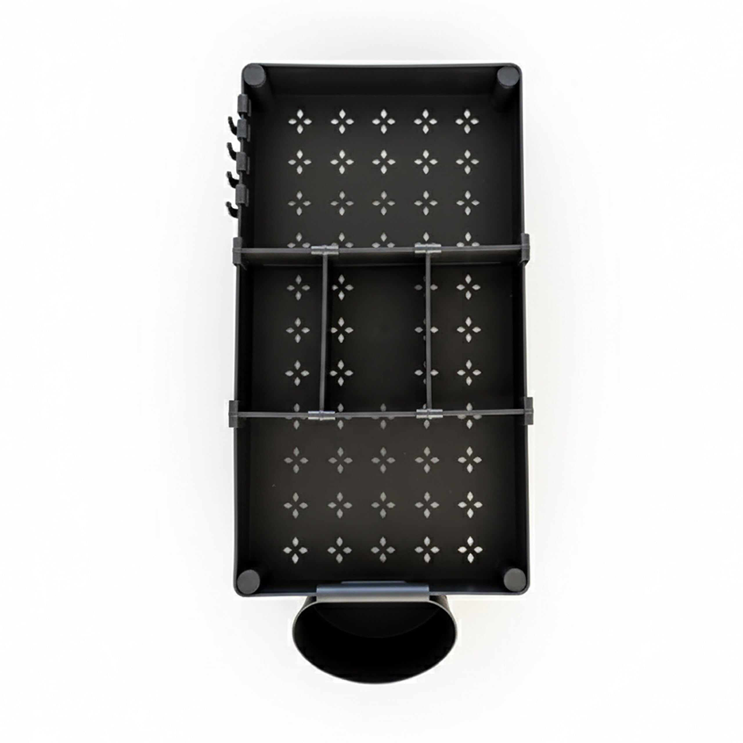 Carrello Relaxdays, 3 Ripiani, Carrello di Servizio, Carrello da Cucina, HLP: 62,5x40x22 cm, Nero