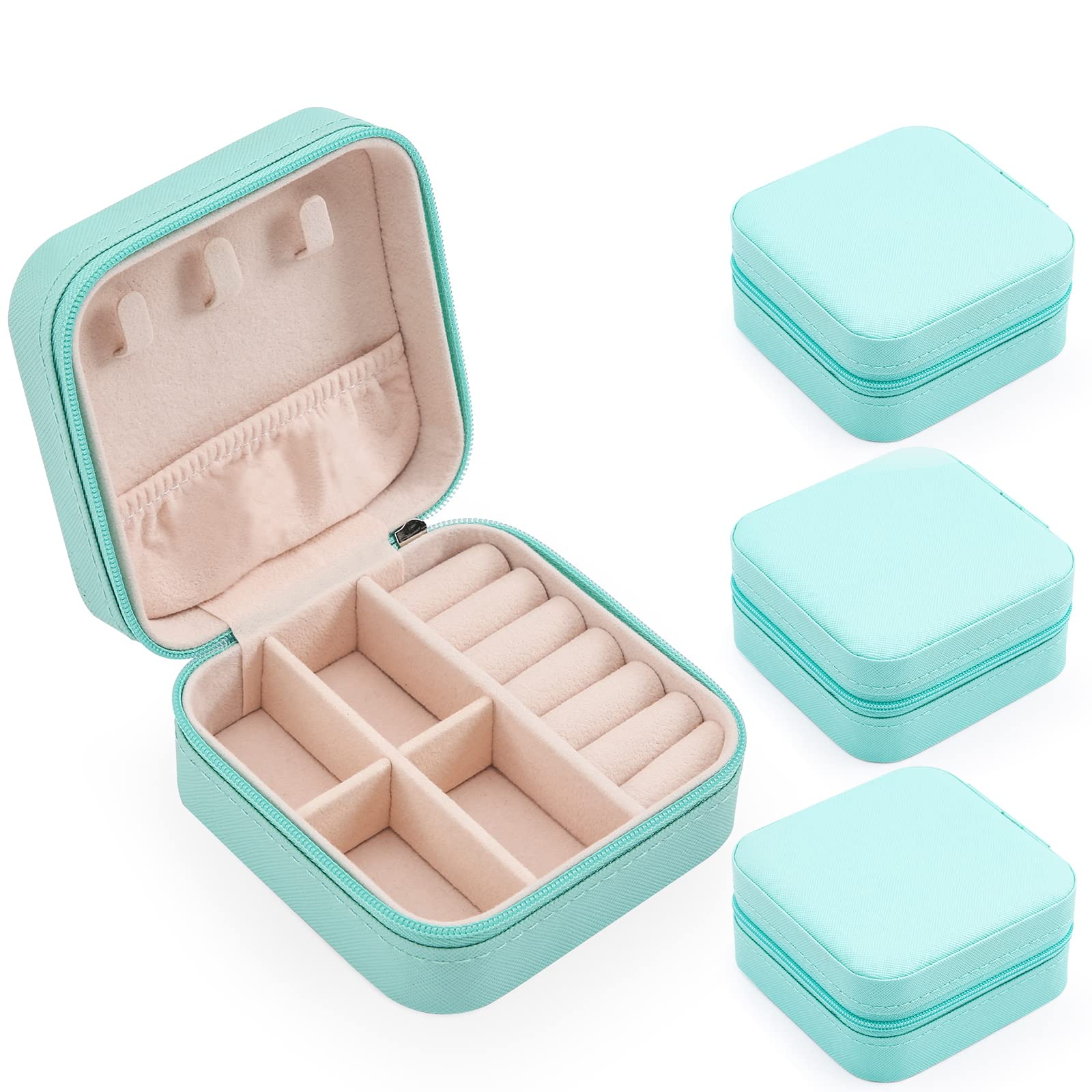 Boîte à bijoux de voyage en cuir bleu contre les bijoux perdus