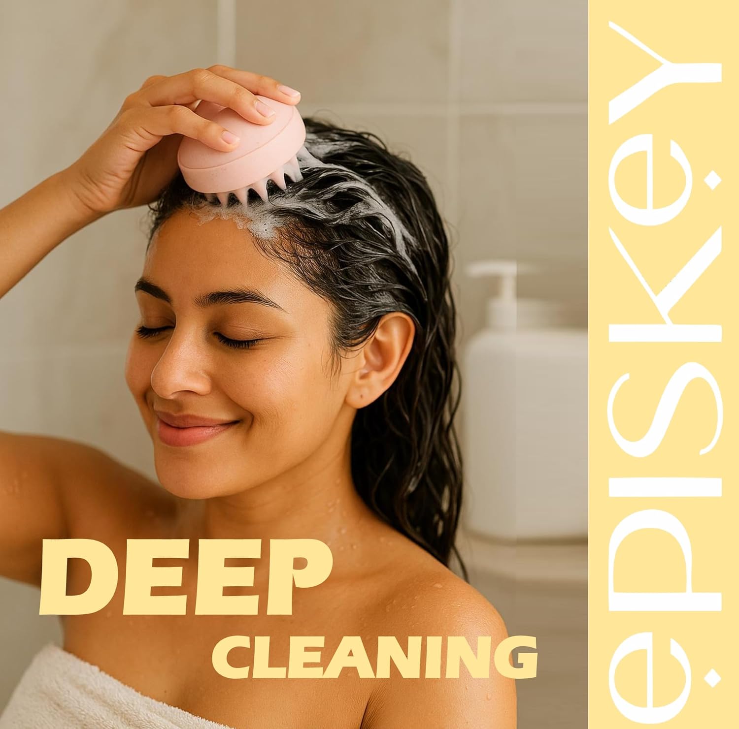 Buy Now Episkey Scalp Massager Shampoo Brush, Eco-Friendly Wheat