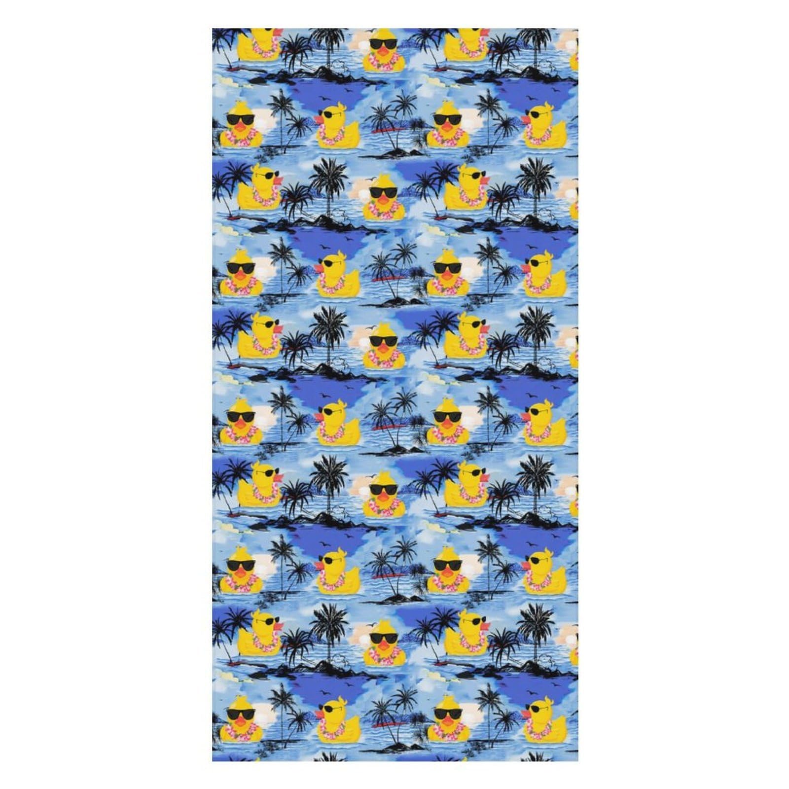 Anceky Beach Towel Soft Hawaiian Duck Bath Towels Quick Dry Bath Towel for Beach Pool Yoga Swim Shower 31 X 63 in