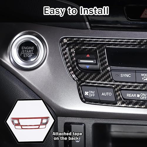 Miniatura 5 de Marco de botón de modo de aire acondicionado de consola central para Honda Pilot 2016-2022Honda Ridgeline 2017-2023Honda Passport 2019-2023,