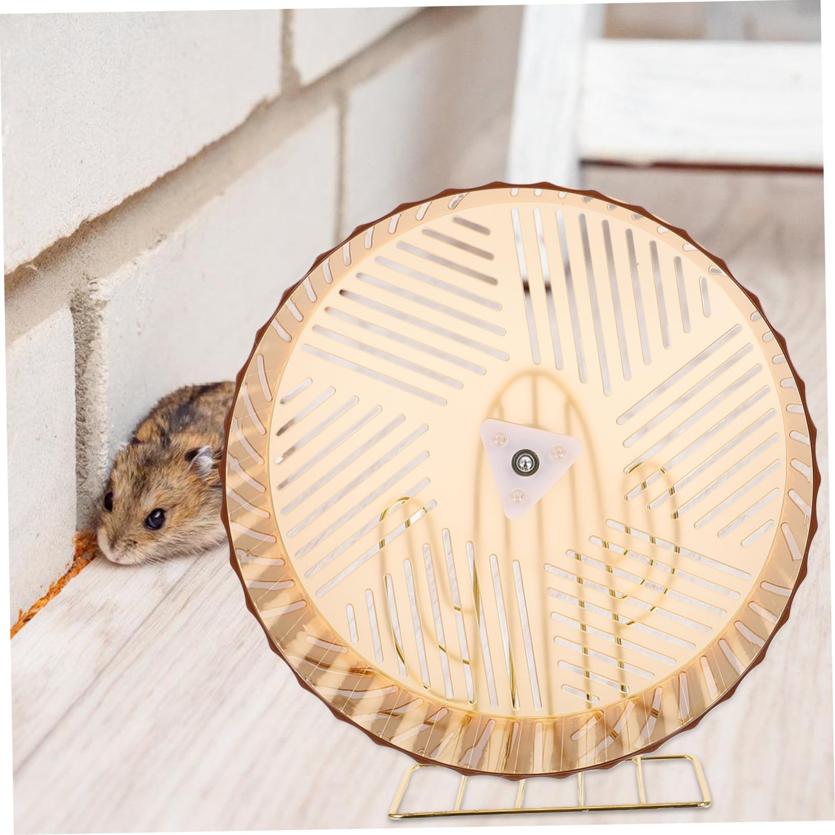 Rueda de Hámster Estable Soporte para Pequeños Roedores, Material Plástico y Aleación, Aumenta la Actividad y Alivia el Aburrimiento en Jaulas de Mascotas