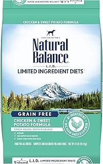 Natural Balance Dieta de ingredientes limitados, comida seca para perros sin granos para adultos, opciones de proteínas qu...