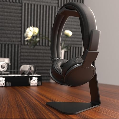 Miniatura 6 de Kanto Soporte universal para auriculares H1 con acolchado de silicona curvada  Negro