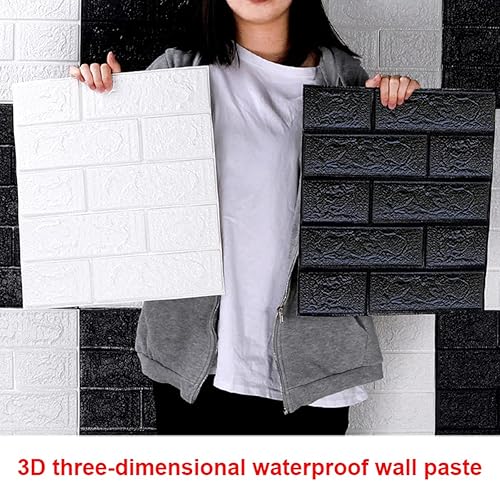 Miniatura 9 de Paneles de pared de ladrillo 3D para despegar y pegar, papel tapiz de ladrillo de espuma, 14.3 pies cuadrados, paneles impermeables para cubrir
