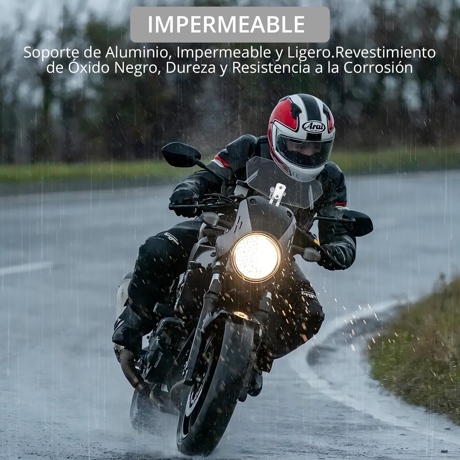 Justech Parabrisas Universal de la Motocicleta Deflector de Viento Ajustable para Motos Durable - Color Transparente
