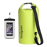 Unigear Dry Bag Waterproof, 2L/5L/10L/20L/30L/40L Floating and Lightweight Bags for Kayaking, Boating, Fishing, Swimming and Camping with Waterproof Phone Case