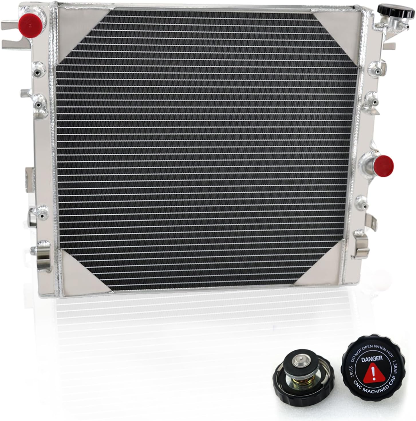 ALLOYWORKS 3 Row Aluminum Radiator for Jeep Wrangler JK Radiator 3.6L/3.8L V6 2007-2015