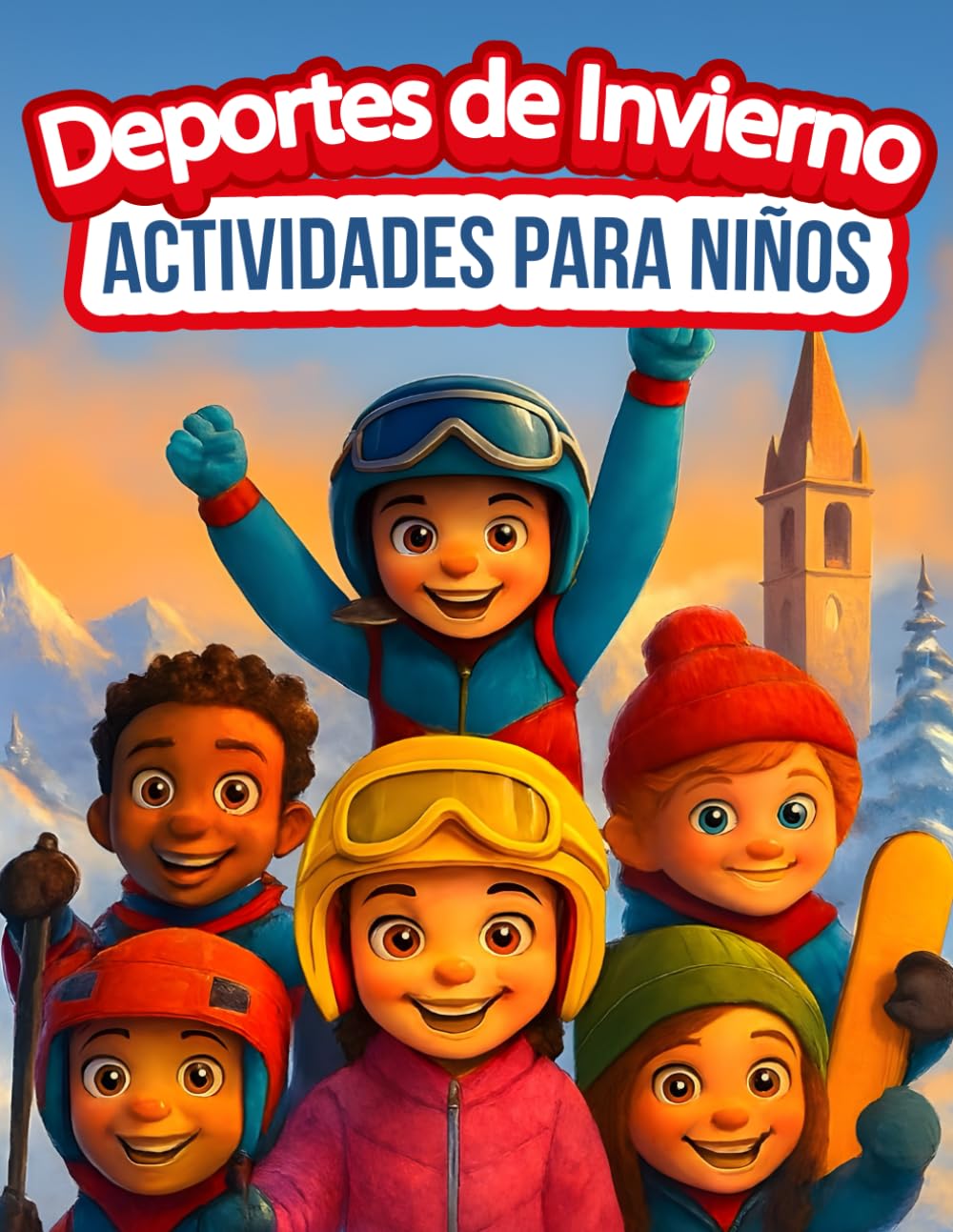Deportes de Invierno Libro de Actividades para Niños: Aprende, juega y colorea a través de 16 deportes de invierno: laberintos, sopas de letras, ... puntos y más juegos divertidos. 6 a 12 años.
