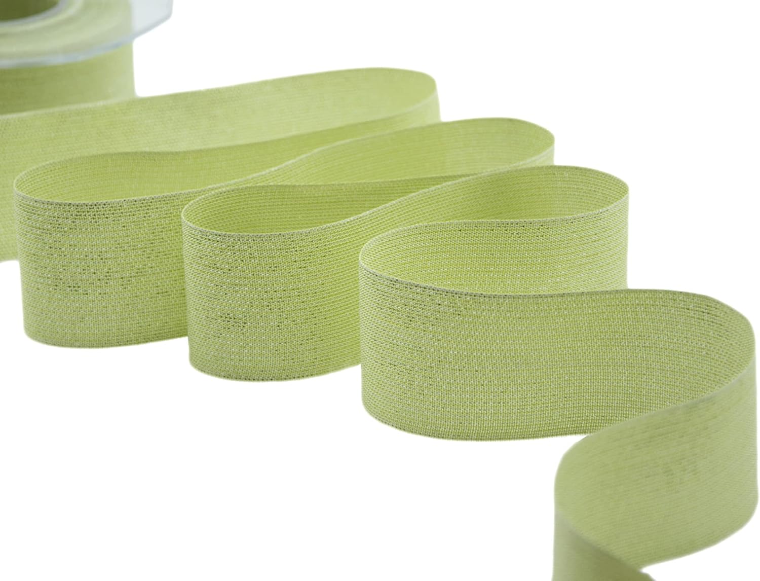 Furlanis - Lamé Smile Ribbon, Decorative Ribbon for Packaging, Wedding Favors, Italian Fabric - Pistachio Green, 40 mm x 20 m
