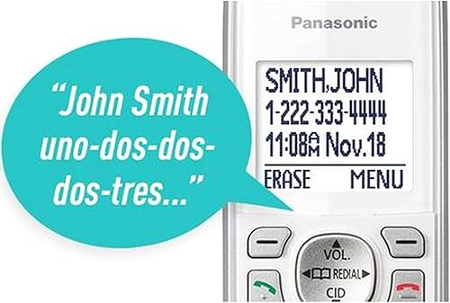 Miniatura 6 de Panasonic Expandable teléfono inalámbrico con Call bloque y contestadora, Blanco