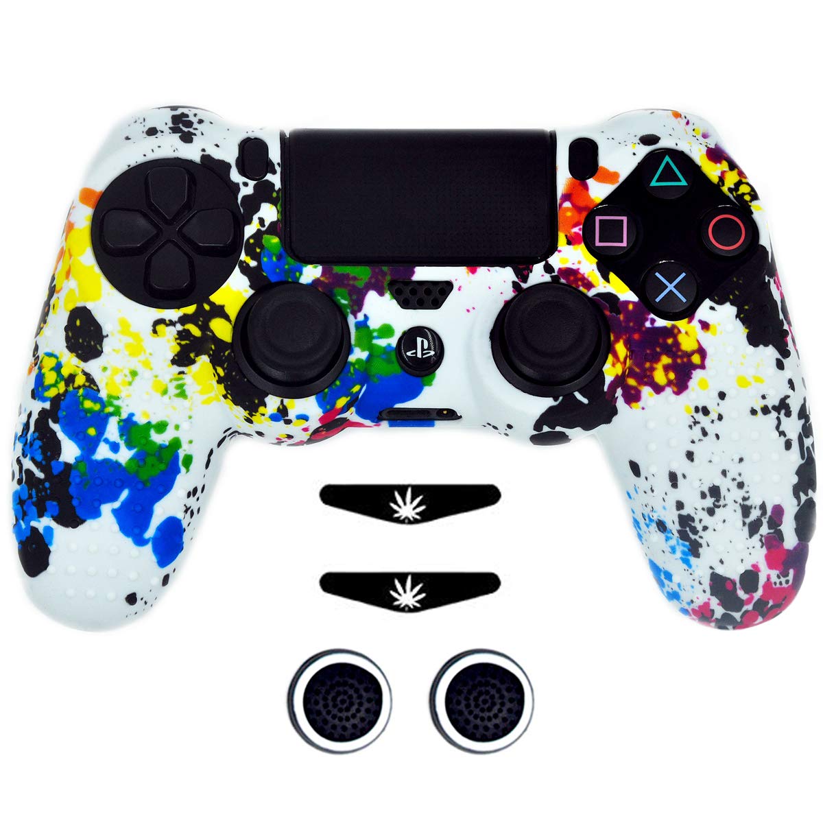 Taifond Controller Housse de Protection en Silicone antidérapant Skins PS4/fin/Pro Controller coloré