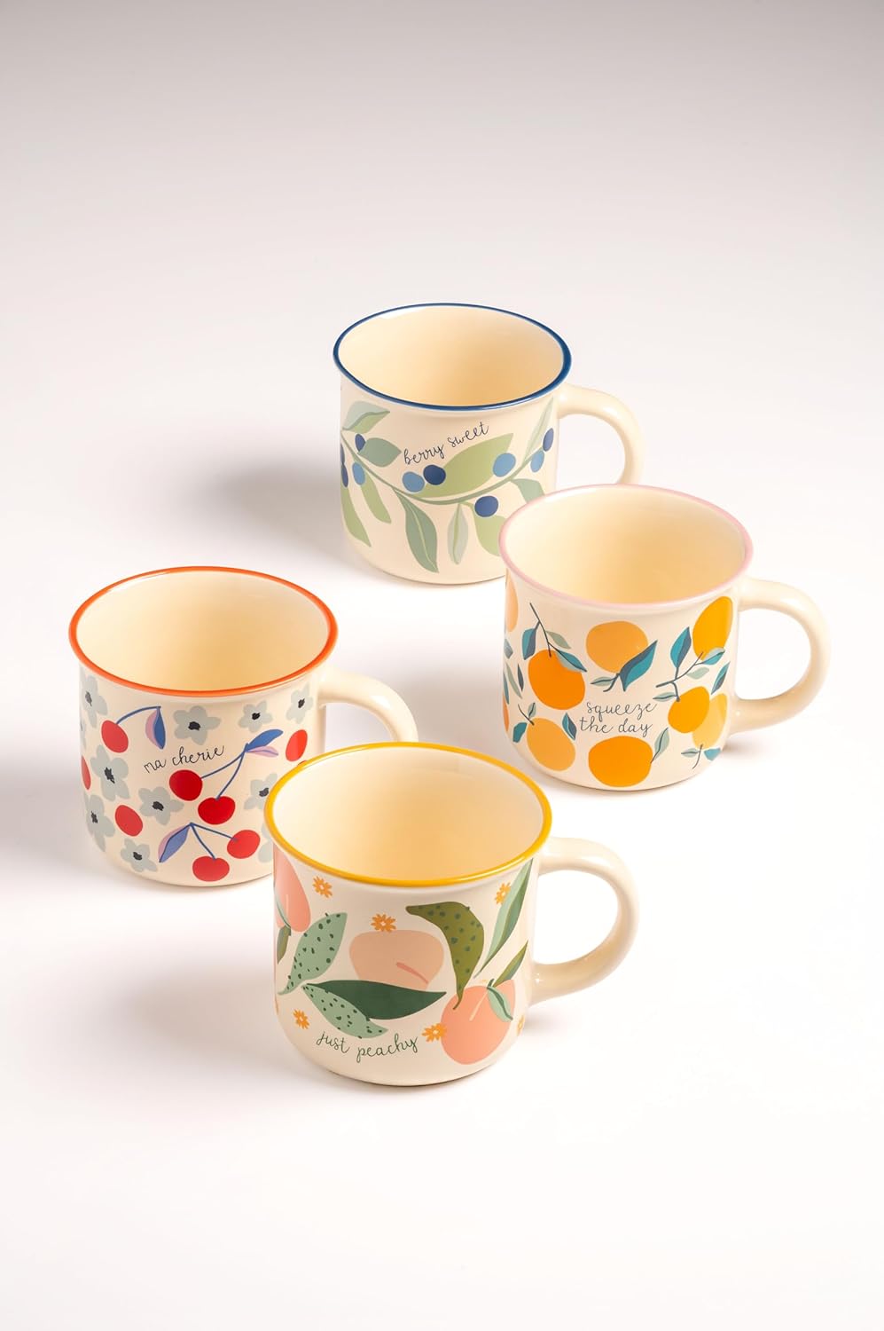 Karma, 14 oz New Bone China Camp Mug - Cute Coffee and Tea Mug - New Bone China Coffee Mugs for Women and Men, Orange - Image 3