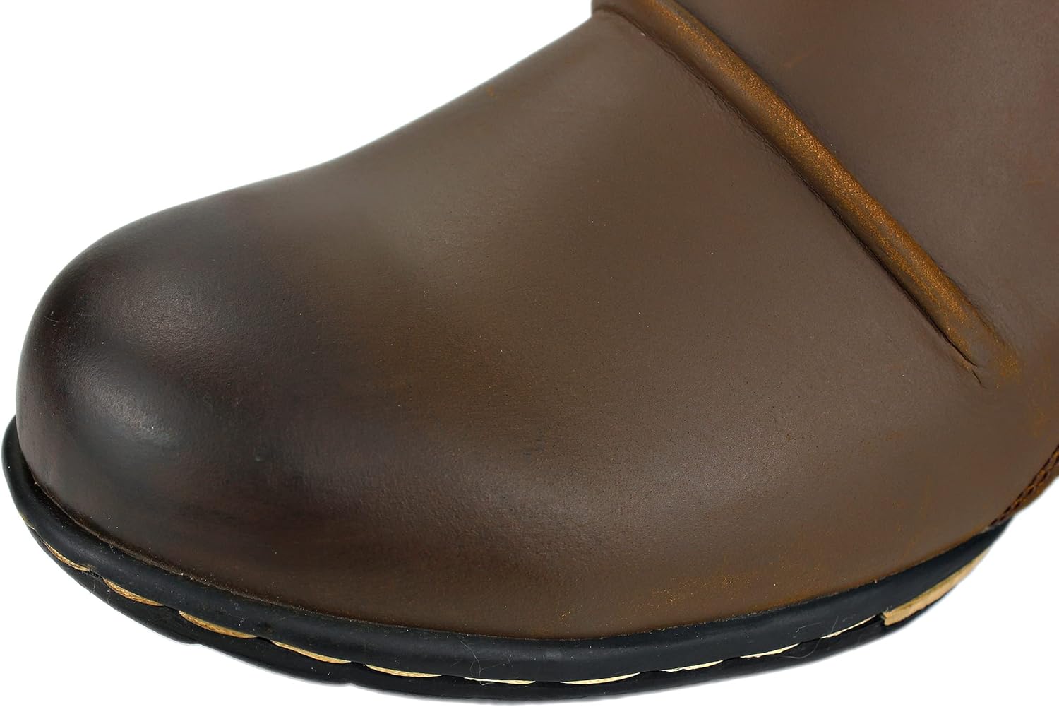 OSSTONE Moto Boots for Men Fashion Zipper-up Leather Chukka Boots Casual Shoes OS-5008-1-ABNH - Image 9