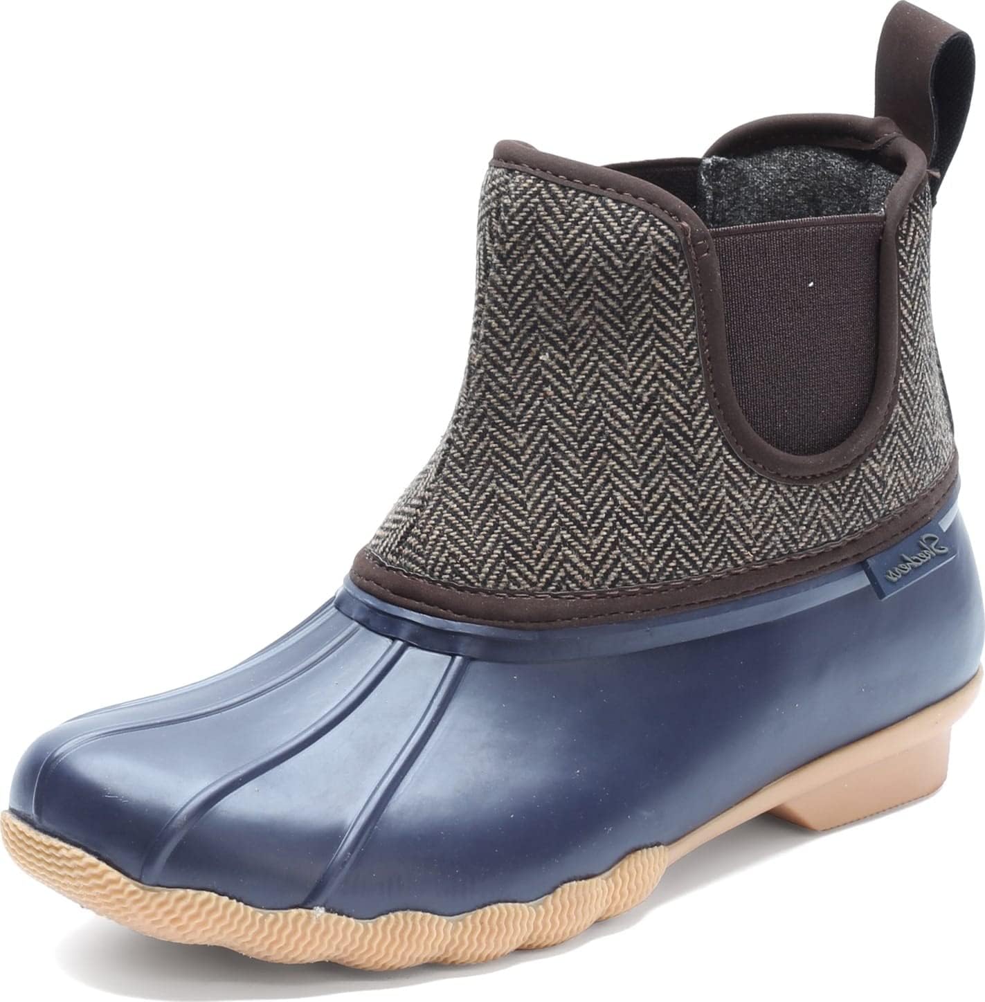 Skechers womens Pond - Mid Herringbone Chelsea Duck Boot With Waterproof Outsole