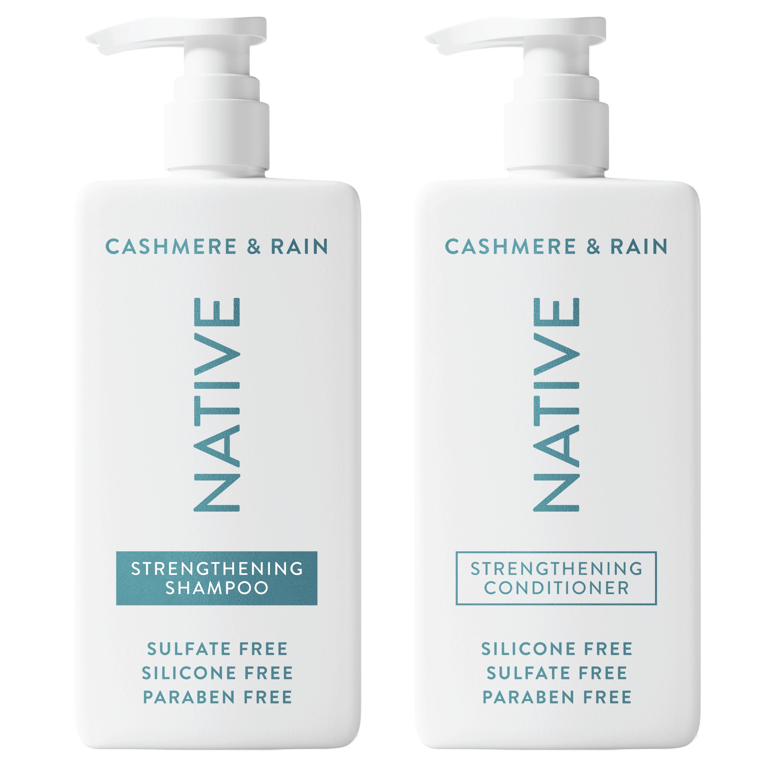 Native Cashmere & Rain Shampoo and Conditioner Contain Naturally Derived Ingredients | All Hair Types, Color & Treated, Fine to Dry Damaged, Sulfate & Dye Free - 2-Pack