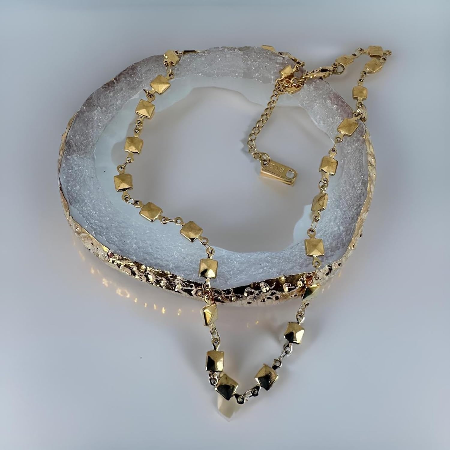 18K Yellow Gold-Filled Minimalist Station Necklace for Women, 20" - Tarnish-Resistant, Hypoallergenic, Comfortable Fit - Image 3