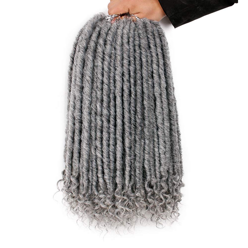 Crochet Braids Ombre Crochet Goddess Locs Crochet Hair Faux Locs Crochet Hair Wavy Faux Locs with Curly Ends Synthetic Braiding Hair Extension Afro kinky Twist Crochet