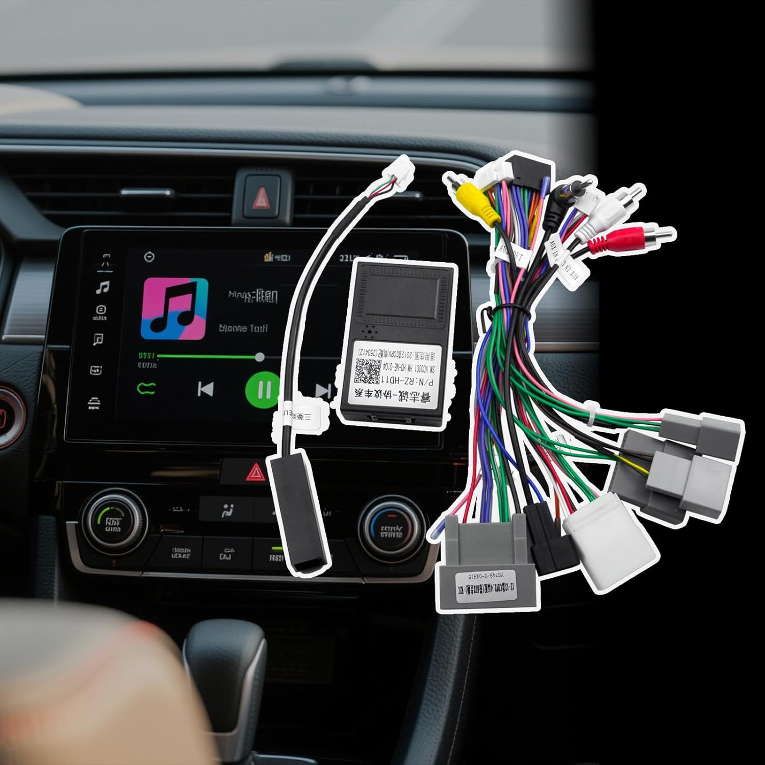 16PIN Car Radio Wiring Harness Aftermarket Stereo Wire Harness with Radio Antenna Adapter Fit for Honda CR-V 2013-2014 2.4L Support Original Steering Wheel Control Backup Camera USB