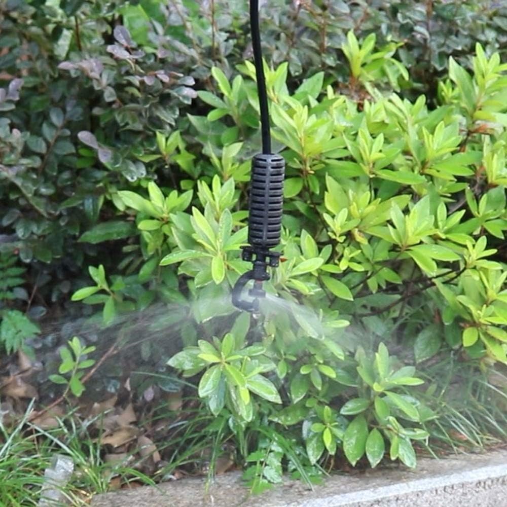 Botanical Garden Lawn Nozzle 200 Pcs 360 Degree Garden Micro Irrigation Adjustable Sprinkler Heads with Barbed Connector Gardening Tools and Equipment (Color : Black)