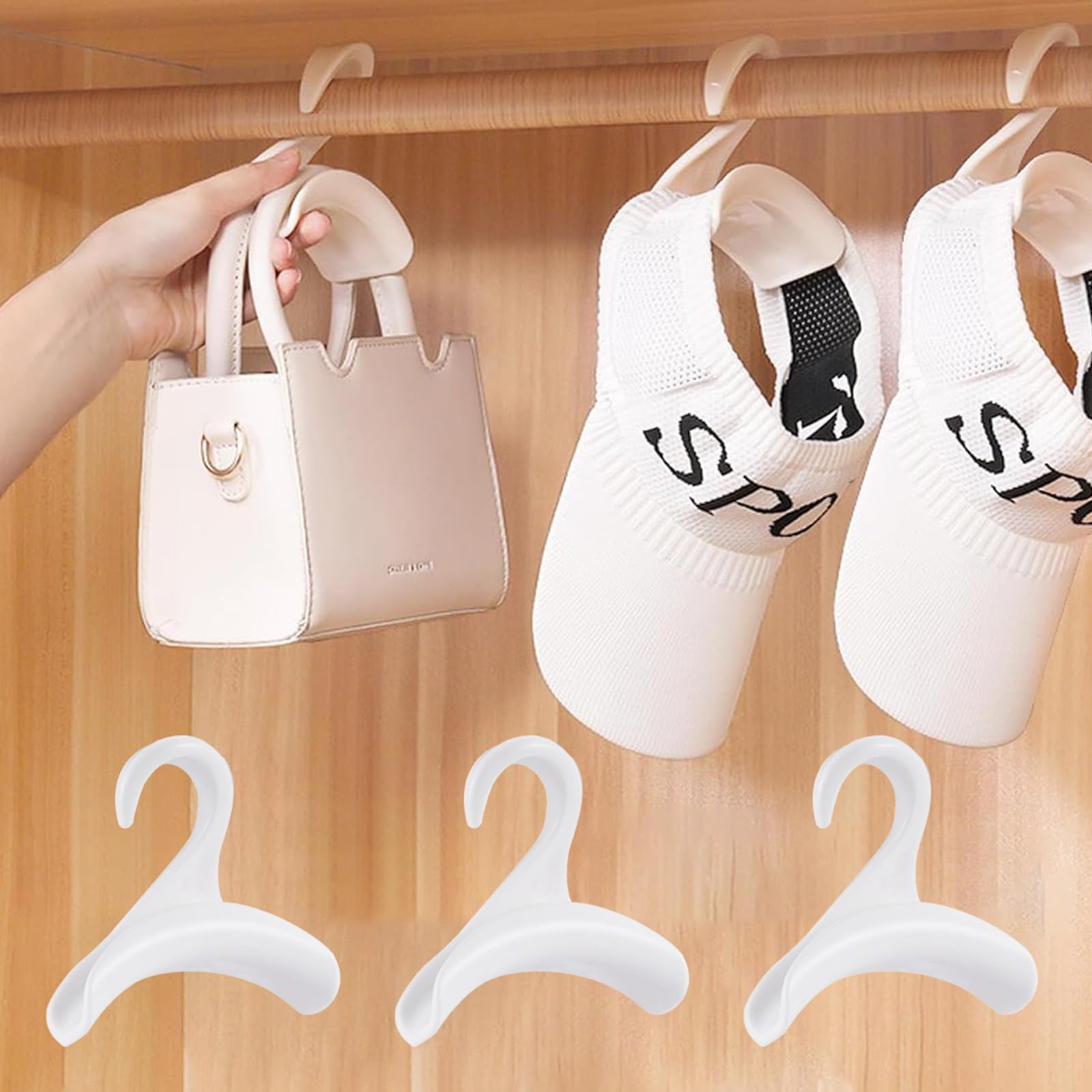 Indusoire 10 PCS Bag Hanger, Purse Hanger,Handbag Storage Organizer, S Hooks for Hanging Bags, Space-Saving Closet Solution for Purses, Totes, Backpacks 3