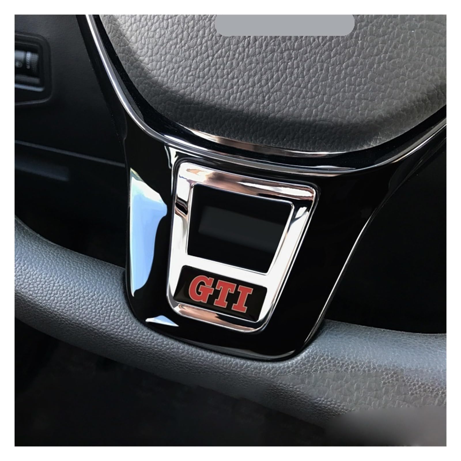 KUWAYO for Volkswagen Polo GTI Golf Passat Jetta Santana Scirocco Tiguan Artcon CC Rline R Logo Car Steering Wheel Sticker Accessories(GTI)