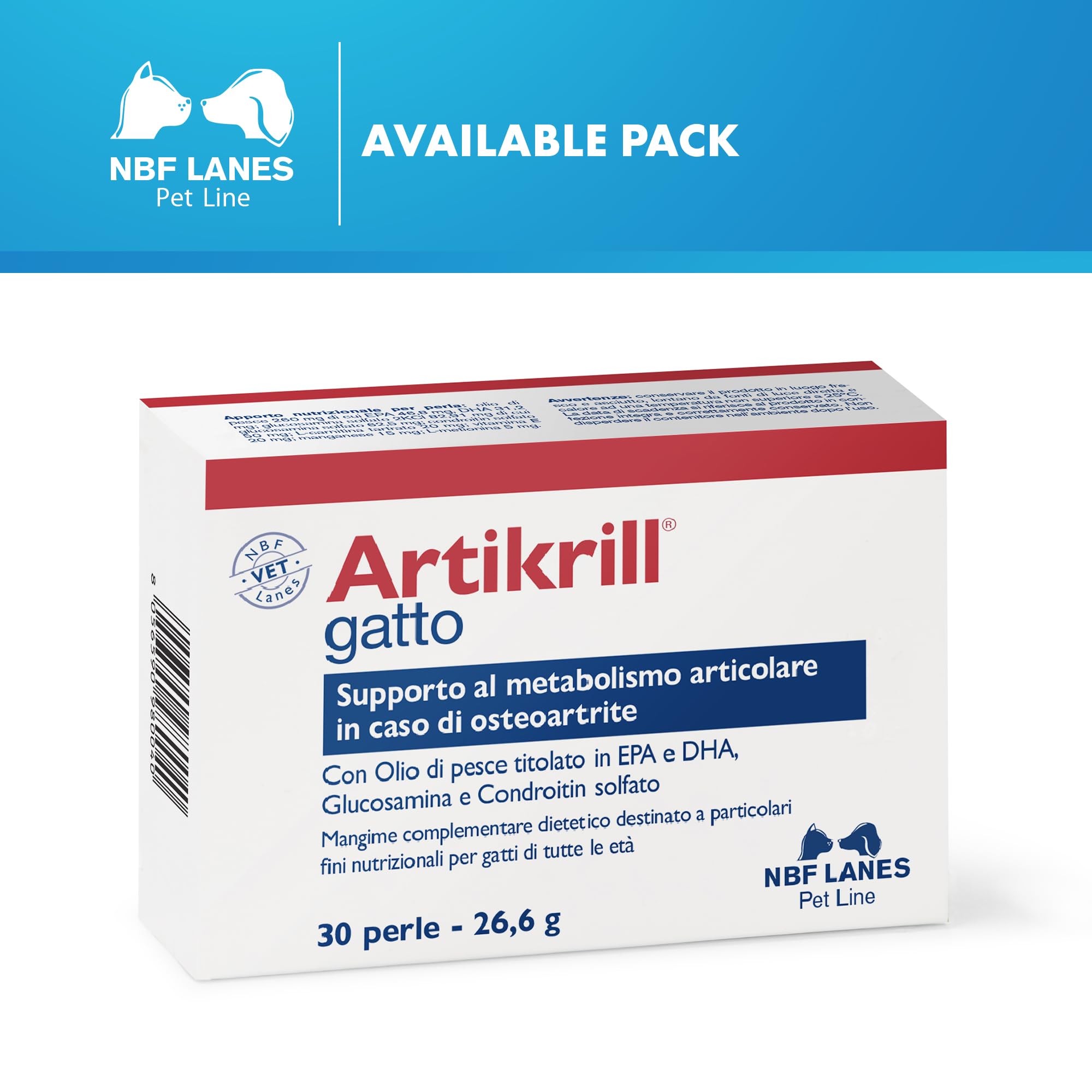 Artikrill Gatto Środek przeciwzapalny na stawy, dla kotów, 30 tabletek