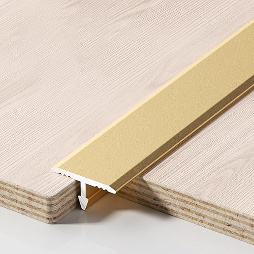 Moldura en T de aluminio y tiras de transición de piso, tira divisora plana para unir huecos de suelos de tablones laminados, azulejos y umbral de
