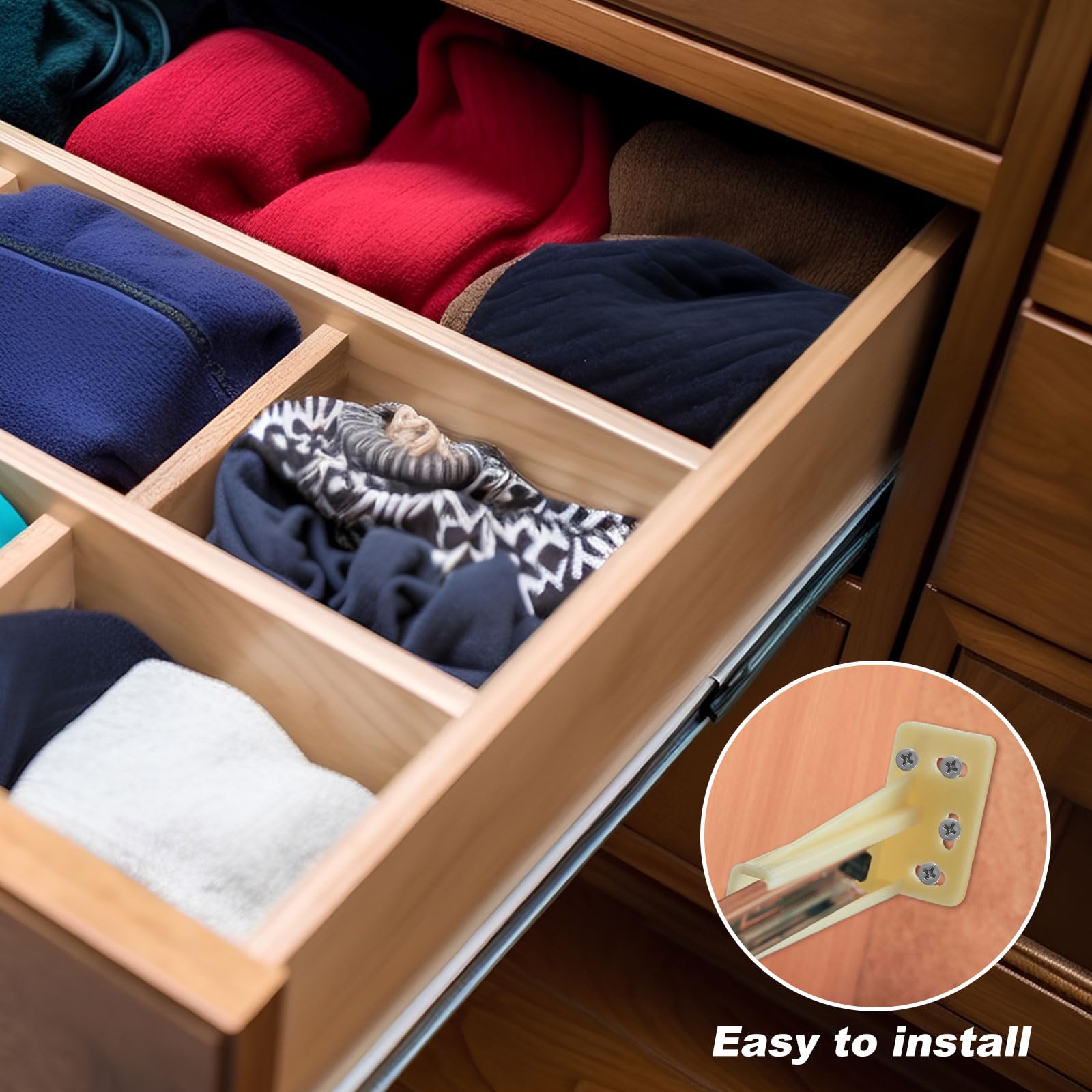 Chunful Drawer Slides - Rear Track Mounting Plates -6