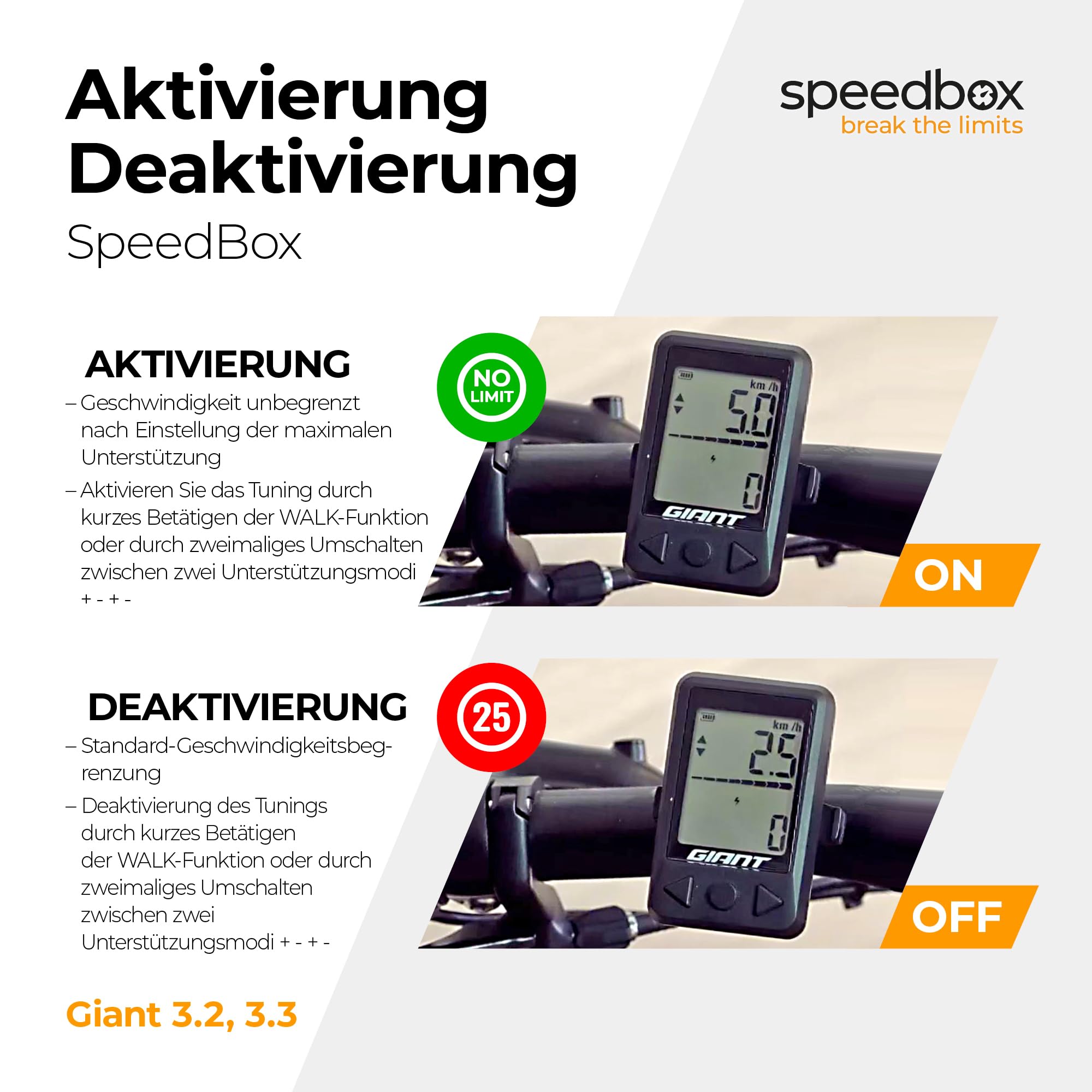 SpeedBox 3.2 Kompatibel mit Giant E-Bikes/Tuning-Chip für SyncDrive-Motoren 2017-2024