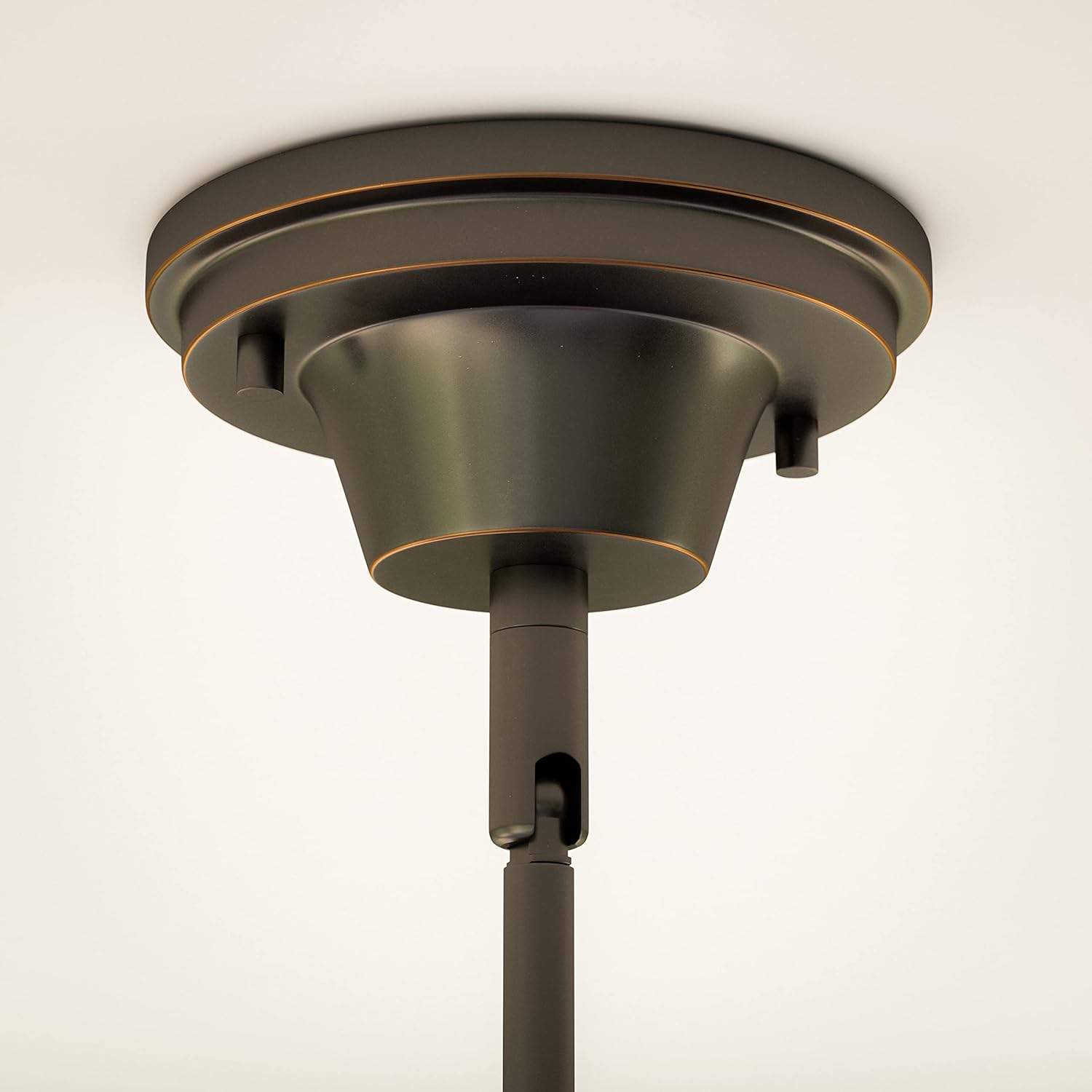 Kenroy Home 93661ORB Cambridge 1 Light Pendant with Blackened Oil Rubbed Bronze Finish, Rustic Style, 9.5" Height, 12" Width, 12" Depth - - 