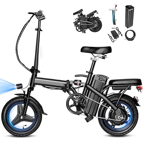 APYEAR Electric Bike for Adults, Ebike, Electric Bicycle with 576WH Removable Battery,14"/26" Folding Ebike, 20MPH,20+ Miles,500W/750W High Motor,Multi-Shock Absorption,Commuting Mini E Bikes