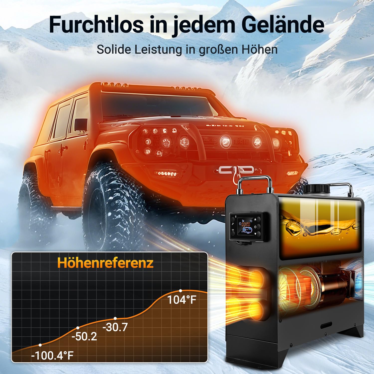 Sonnewelt Ogrzewanie postojowe na olej napędowy 12 V, 8 kW, z aplikacją Bluetooth, wyświetlaczem LCD i pilotem zdalnego sterowania, nagrzewnica powietrza do samochodów ciężarowych, łodzi, kamperów