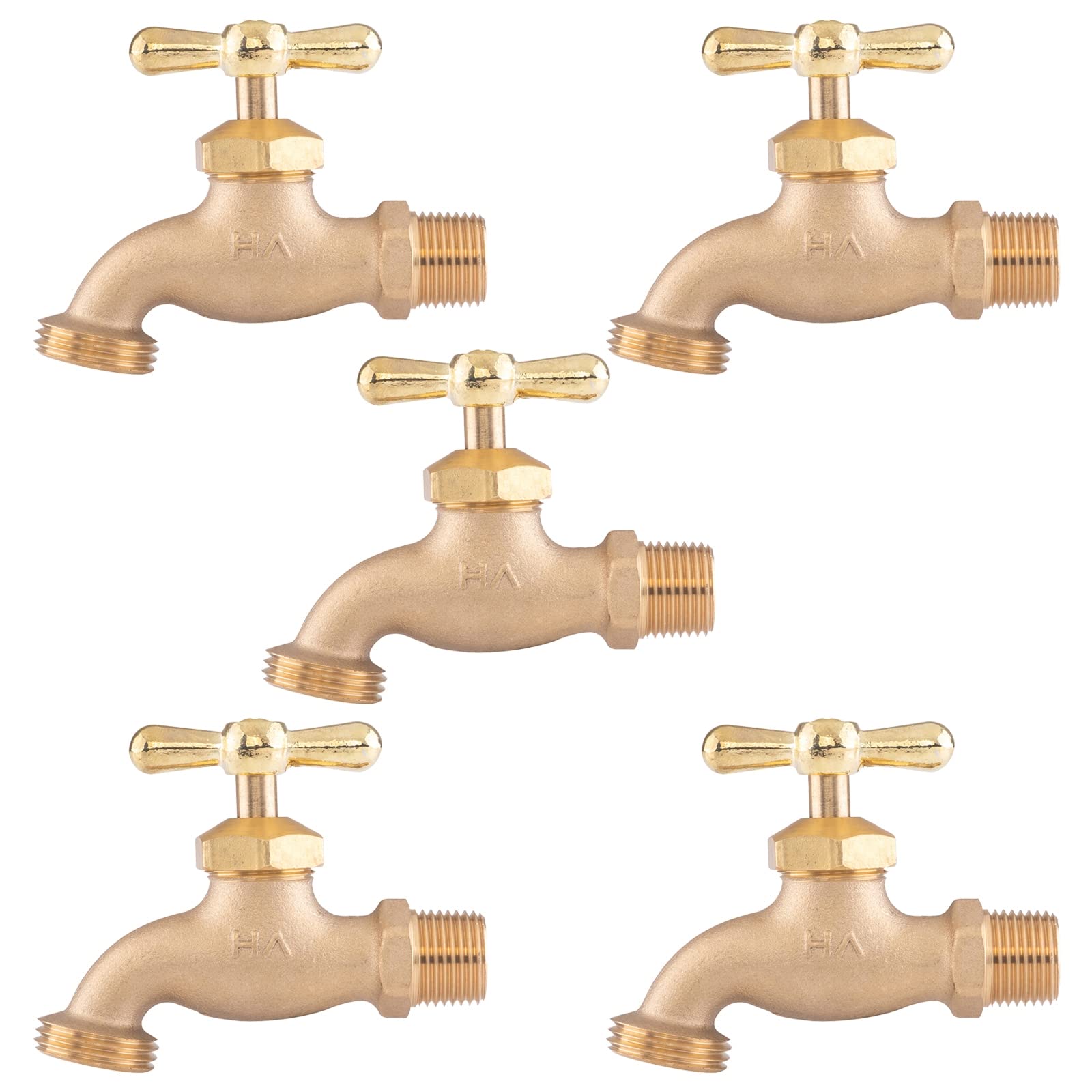 HausenHA-HB107-5 Hose Bibb, Silver, 0.5 Inch