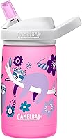 Vista 11 de CamelBak Eddy+ Kids - Botella de agua con válvula de mordida y pajita aislada de acero inoxidable, perros en bicicleta, 12 onzas