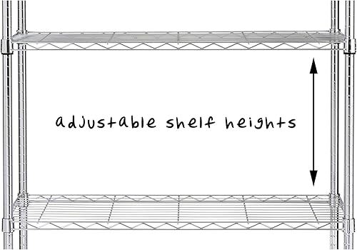 Miniatura 5 de Honey-Can-Do SHF-01906 Estantería cromada de 4 niveles, 250 libras, 4 niveles