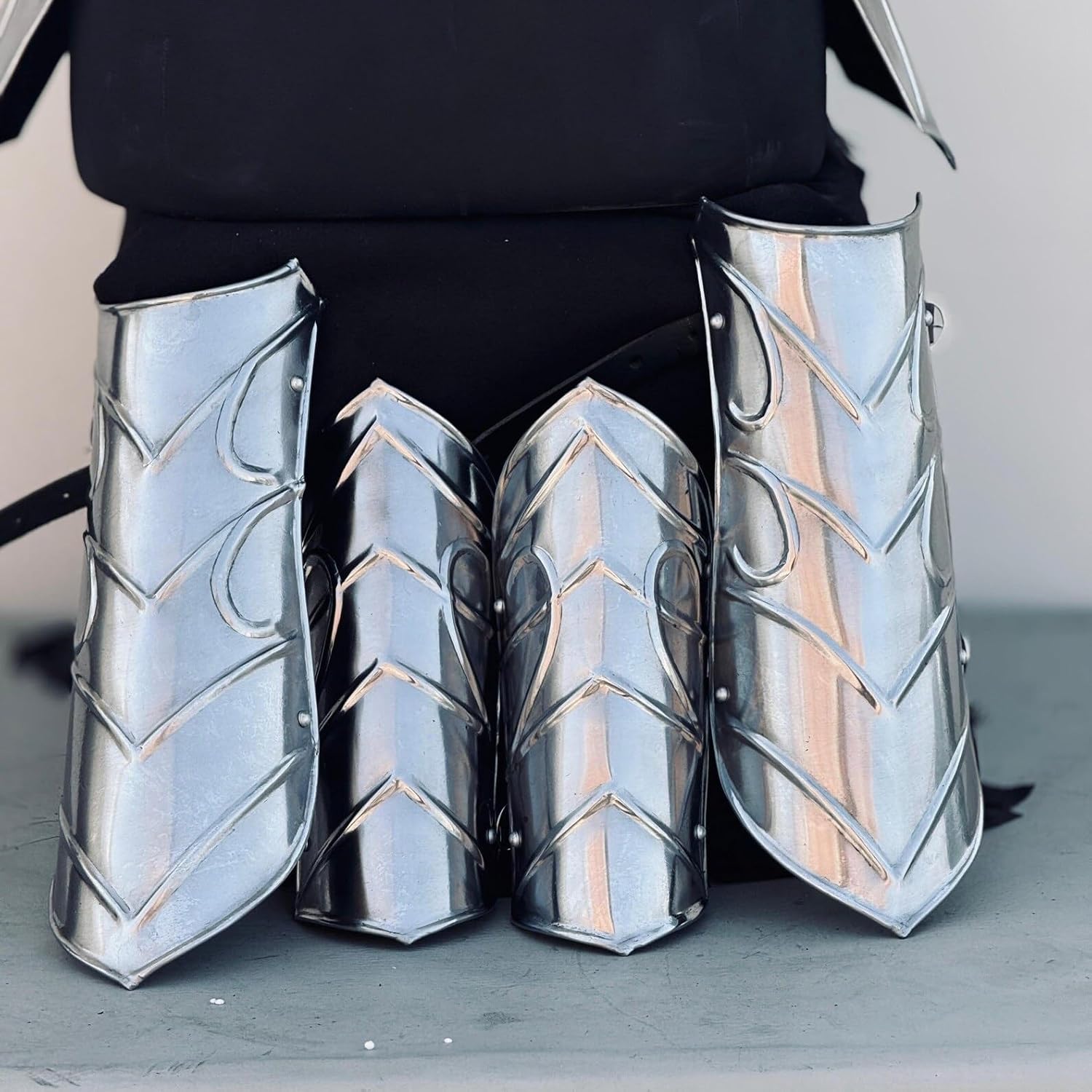 NauticalMart Medieval Knight Lady Half Body Armor- Female Cuirass W Tassets- Women Pauldrons, Bracers, Leg Greaves Armor Suit Cosplay Roleplay & Halloween Costume