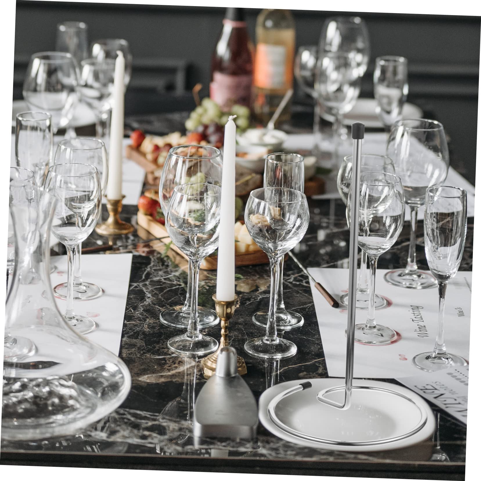 Mikikit Égouttoirs à Carafes à Vin Métalliques Inoxydables, Lot de 2 Supports Inversés pour Séchage Rapide, Compatibles Bar à Domicile et Usage Professionnel, Gain de Place sur Plan de Travail