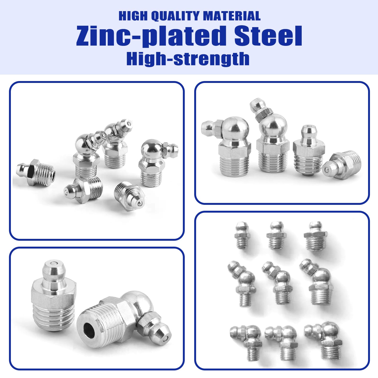 Milton S-3232 Metric Grease Fitting Kit - 6 Piece Straight 45 90 Degree